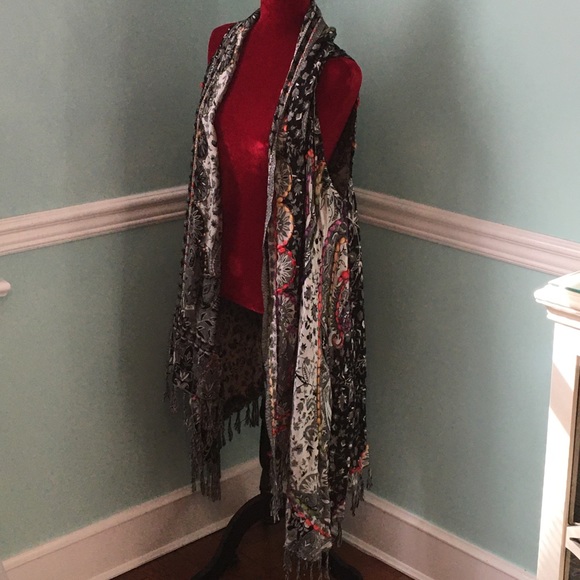 Soft Surroundings Boho Fringe Vest - Picture 5 of 6
